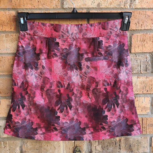 BERMUDA SANDS Pink Print GOLF SKORT Travel Casual Active Size S - Picture 1 of 8